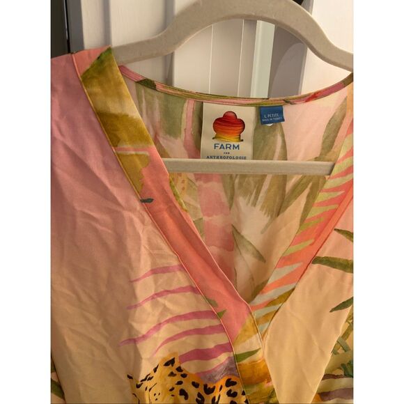 Anthropologie Farm Rio Tropical Wrap Maxi Dress LPet $268 - Picture 4 of 9